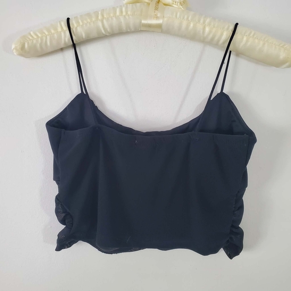 Garage Black Mesh Crop Corset Y2K Top Size S - Picture 7 of 10